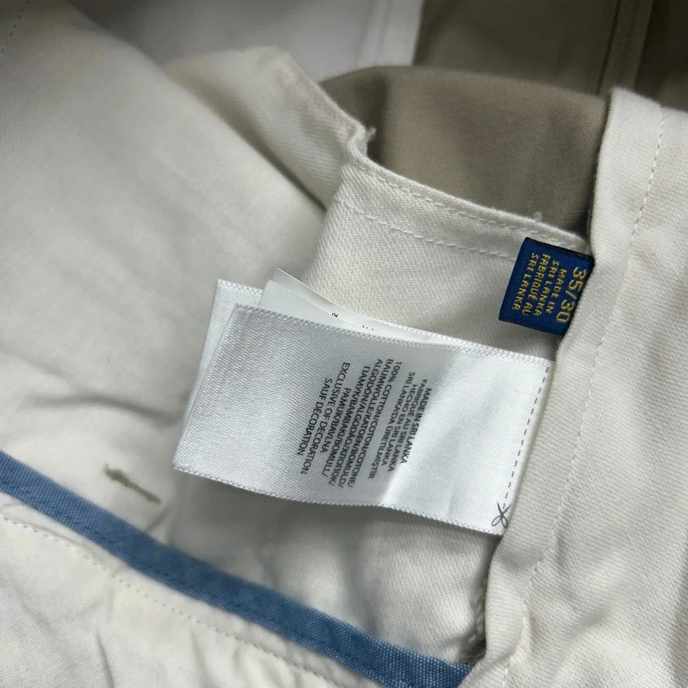 Polo Ralph Lauren The Polo Chino Pants Mens 35x30 Beige Cotton Twill Classic Fit